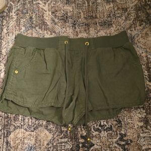 Guess Forest Green Women's Cargo Shorts